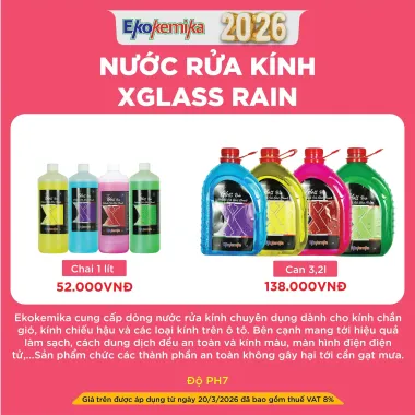 NƯỚC RỬA KÍNH XGLASS RAIN