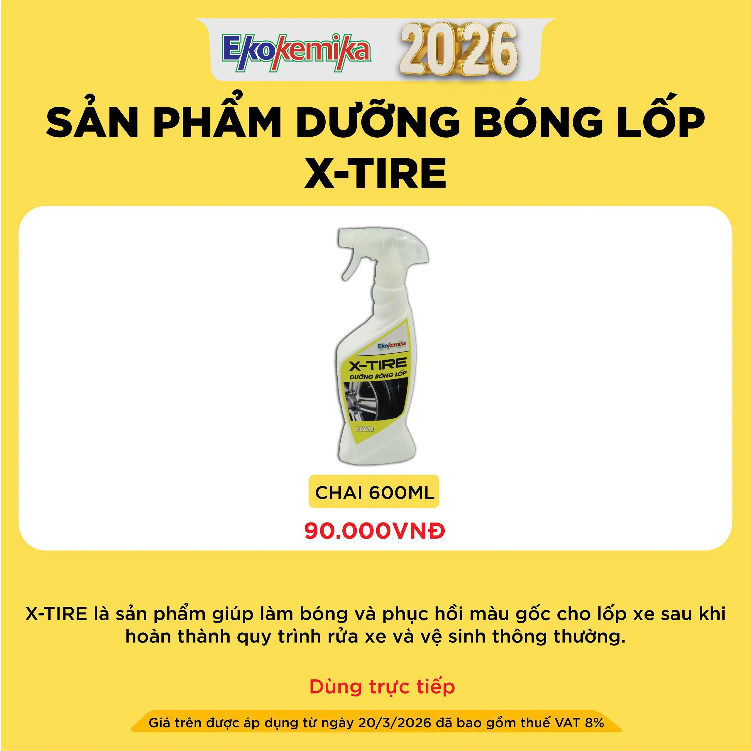 SẢN PHẨM DƯỠNG BÓNG LỐP X - TIRE
