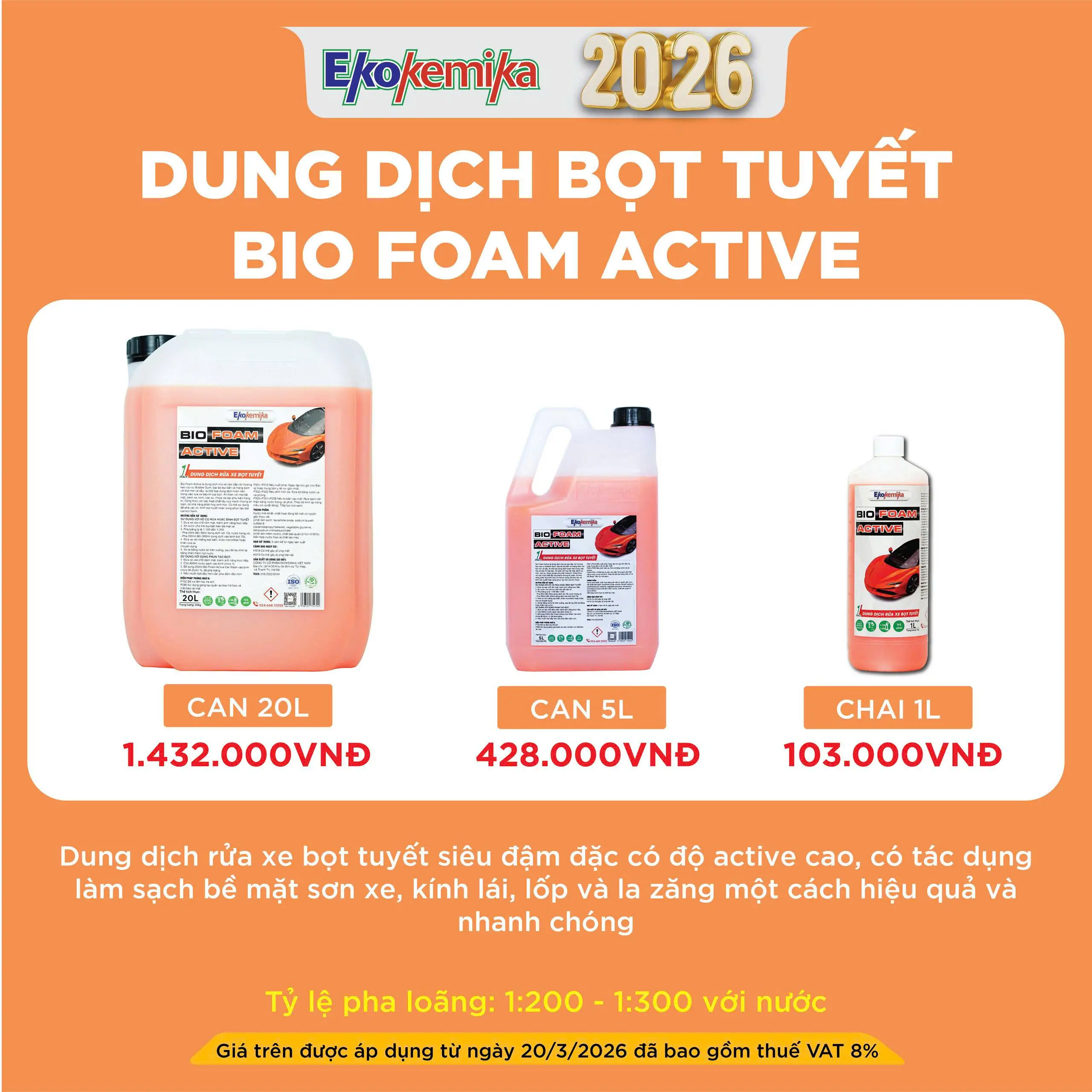 DUNG DỊCH BỌT TUYẾT BIO FOAM ACTIVE