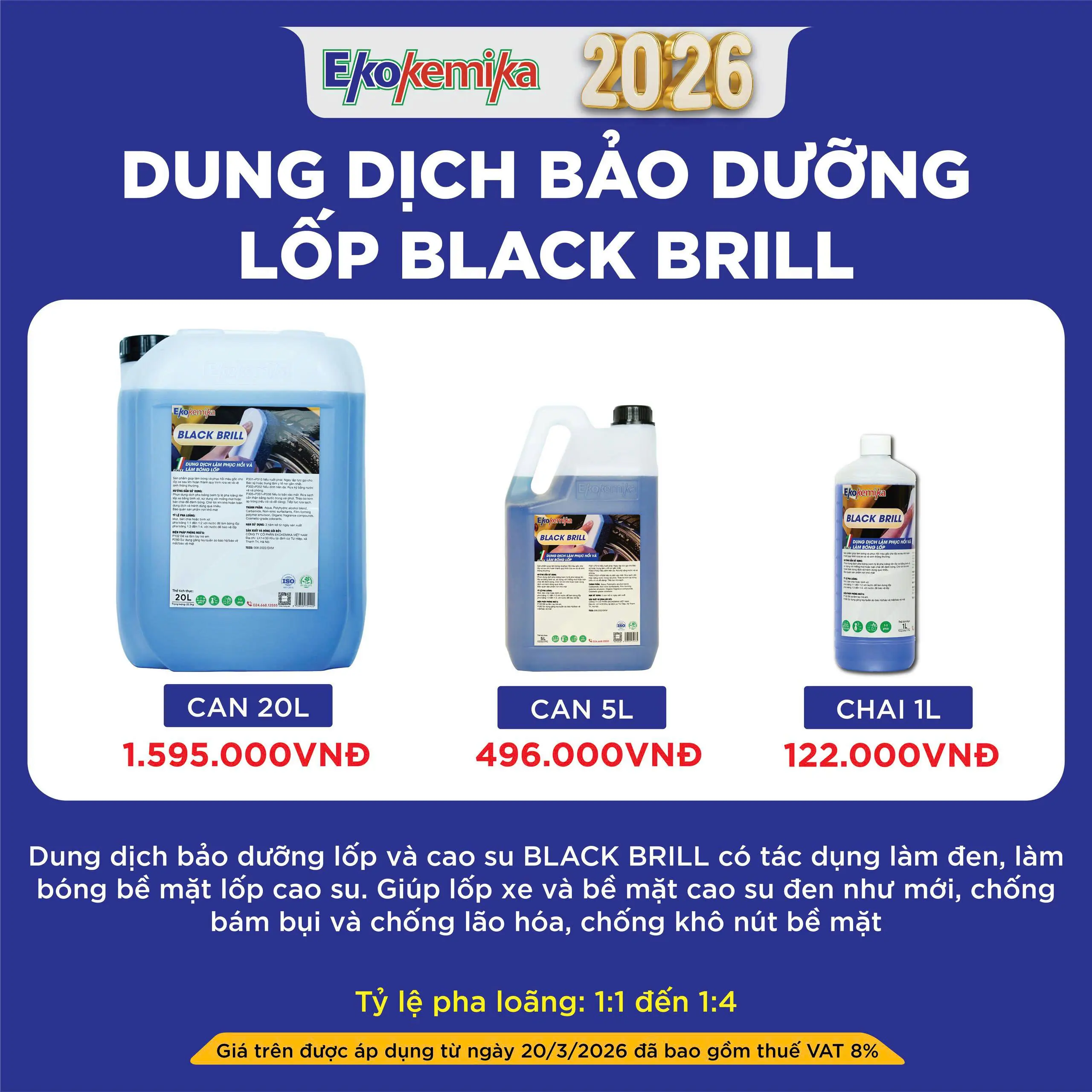 DUNG DỊCH BẢO DƯỠNG LỐP BLACK BRILL