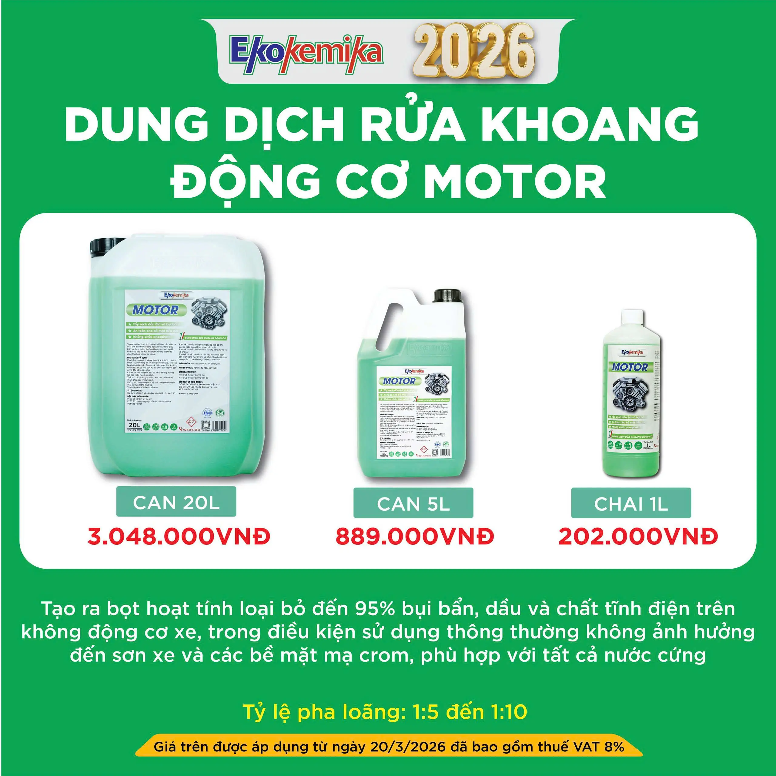 DUNG DỊCH RỬA KHOANG ĐỘNG CƠ MOTOR
