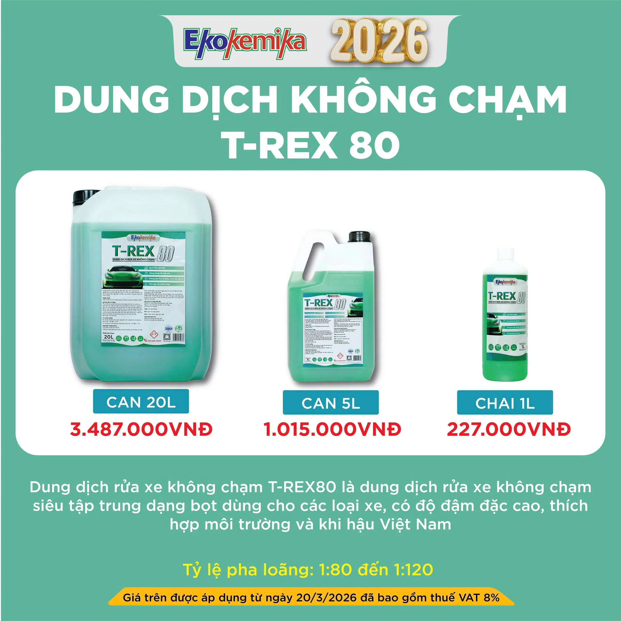 DUNG DỊCH KHÔNG CHẠM T-REX 80