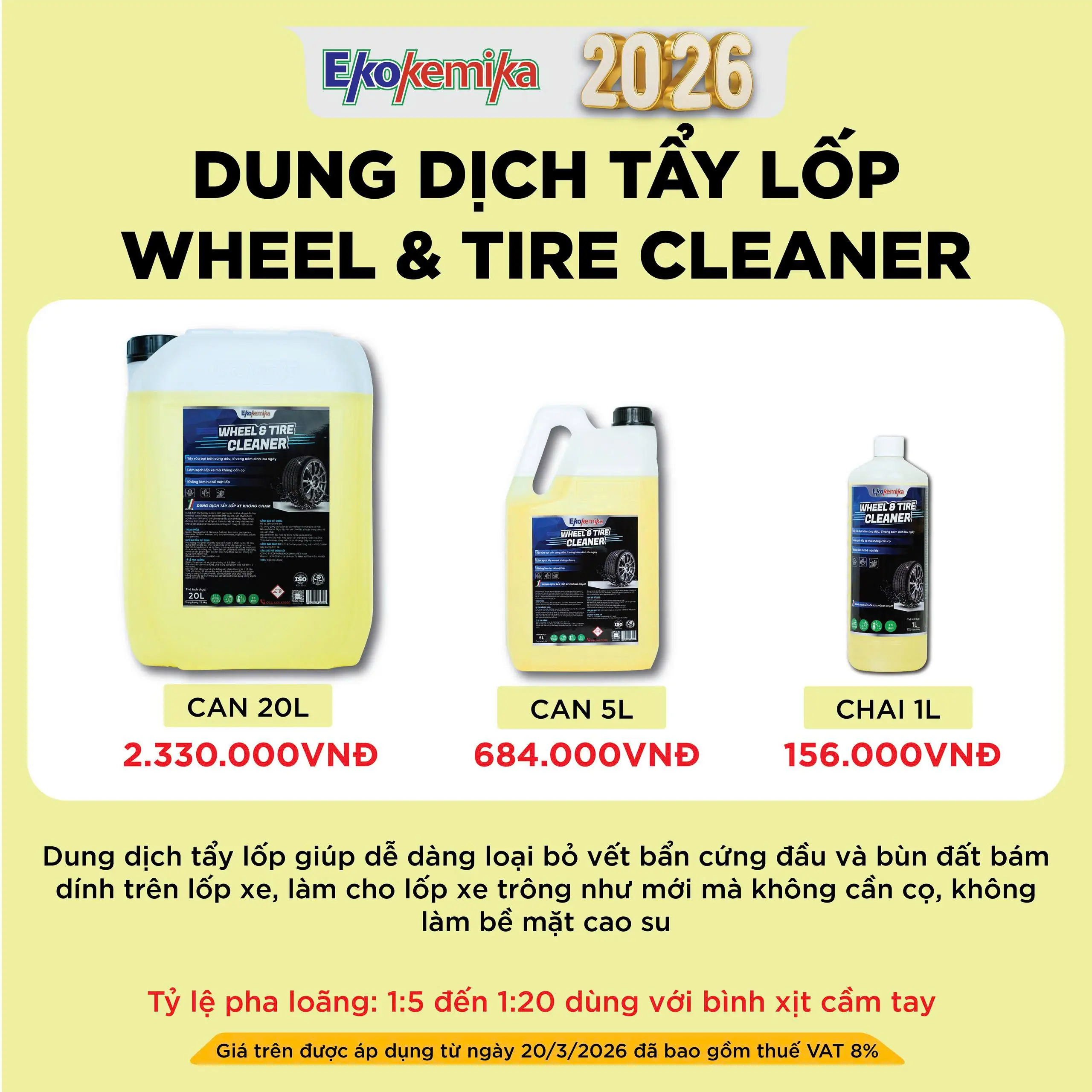 DUNG DỊCH TẨY LỐP WHEEL & TIRE CLEANER