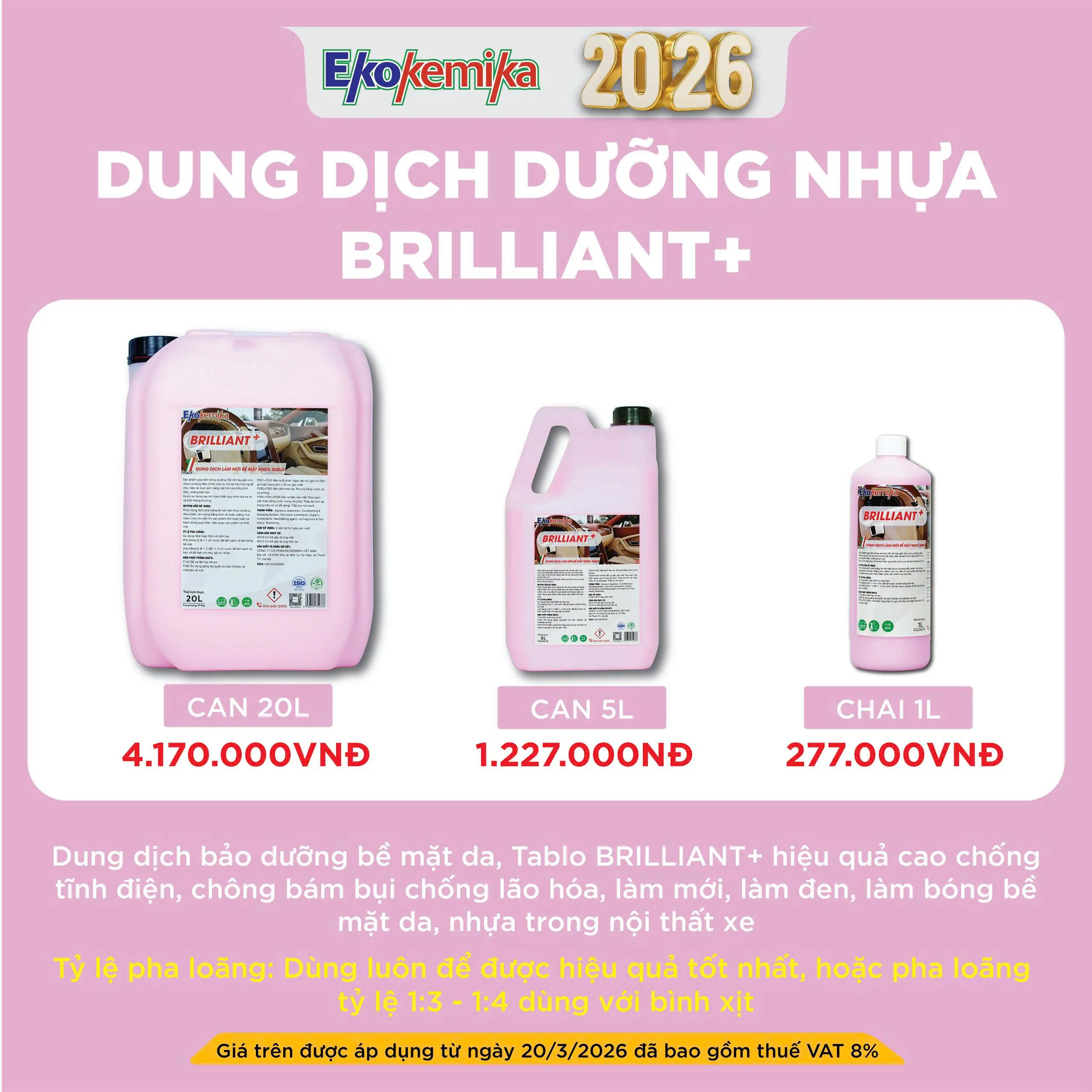DUNG DỊCH DƯỠNG NHỰA BRILLIANT+